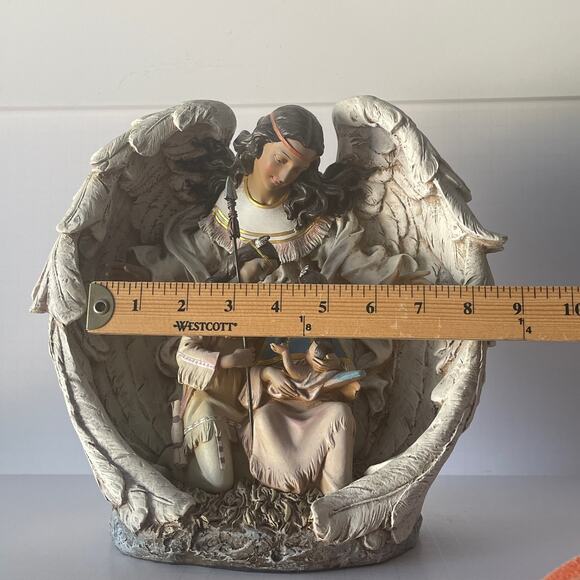 NAPCO Indigenous First Nations American Indian Guardian Angel & Family Nativity - Picture 9 of 11